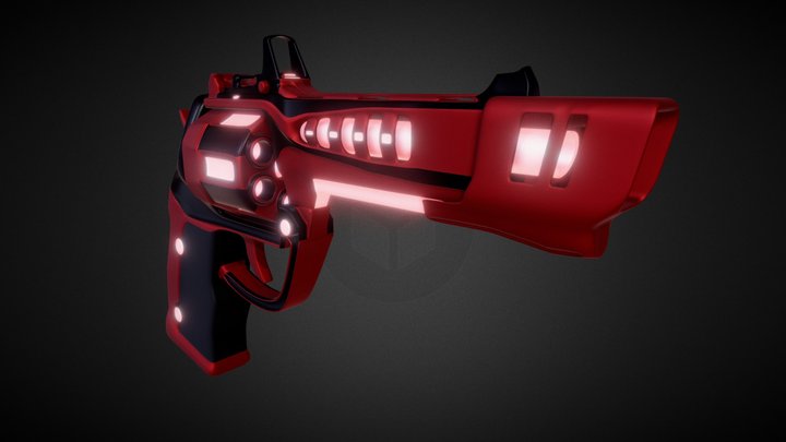 Laser Revolver 3D Model