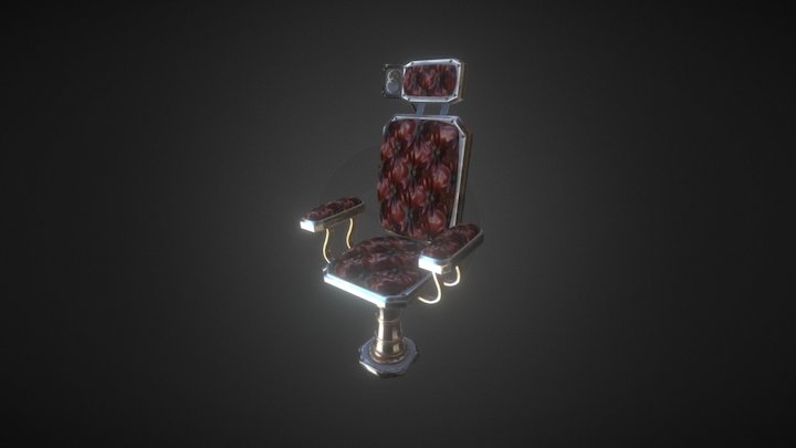 Steampunky barber chair 3D Model