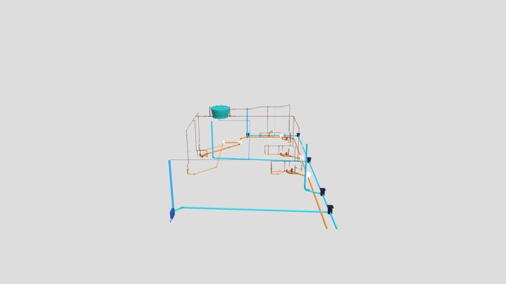 CASA Q.O.  VITOR - HIDROSSANITARIO 3D Model
