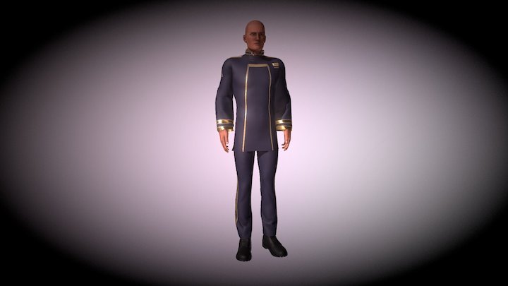 Sci Fi Male Administrative Officer 3D Model