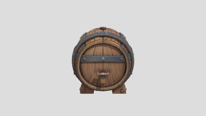 Old wooden Barrel 3d Model