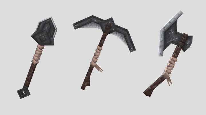 Giant Netherite Tools 3D Model