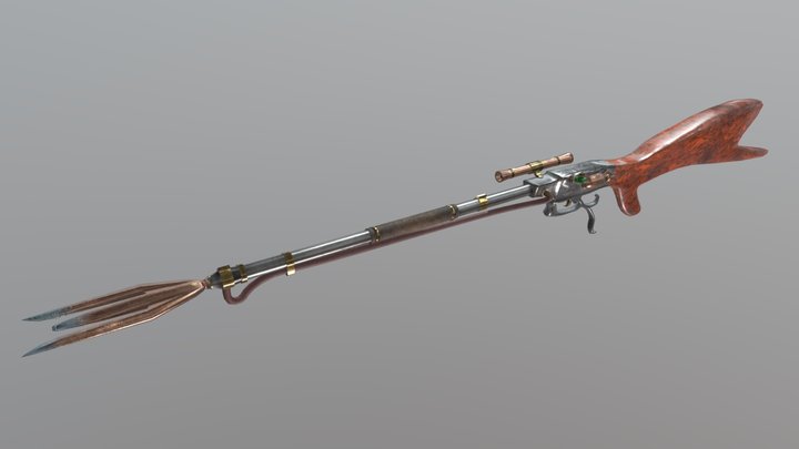 Steampunk Rifle 3D Model