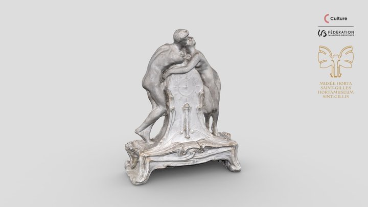 Pendule couple s'enlaçant 3D Model