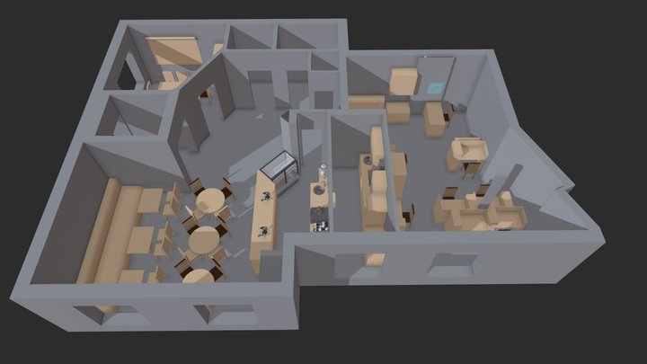 кафе бали3 3D Model