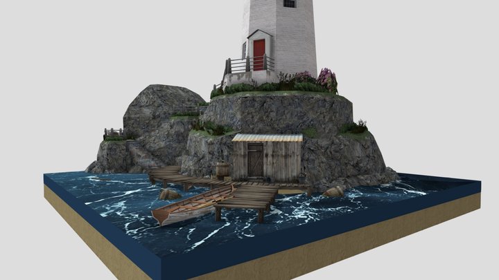 DAE Diorama - By the ocean 3D Model