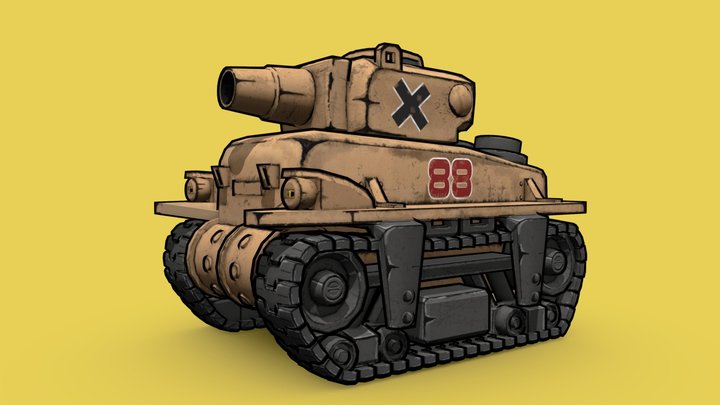 Metal Slug - Rebel Tank - Comic Style 3D Model