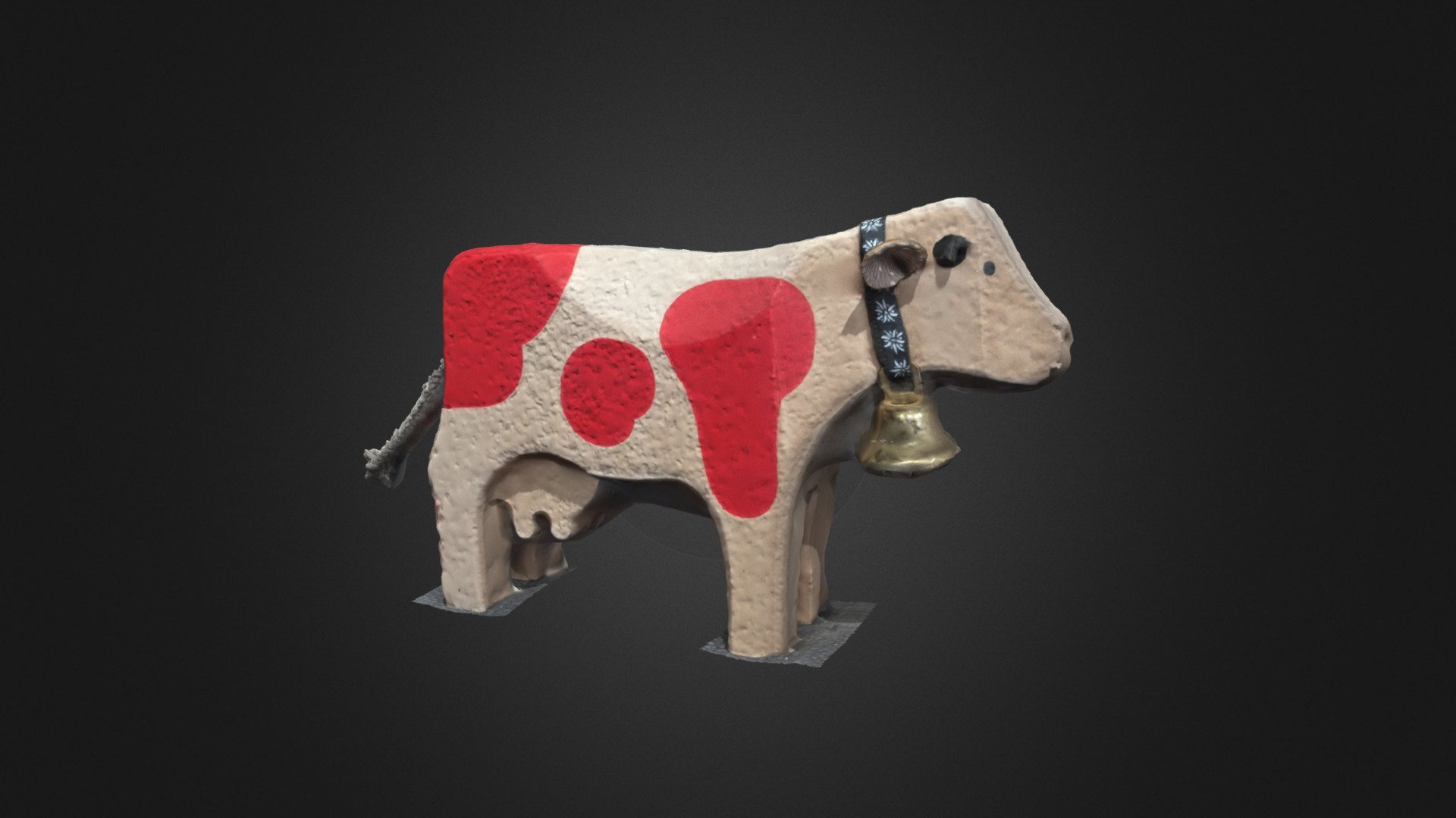Cow toy made out of wood