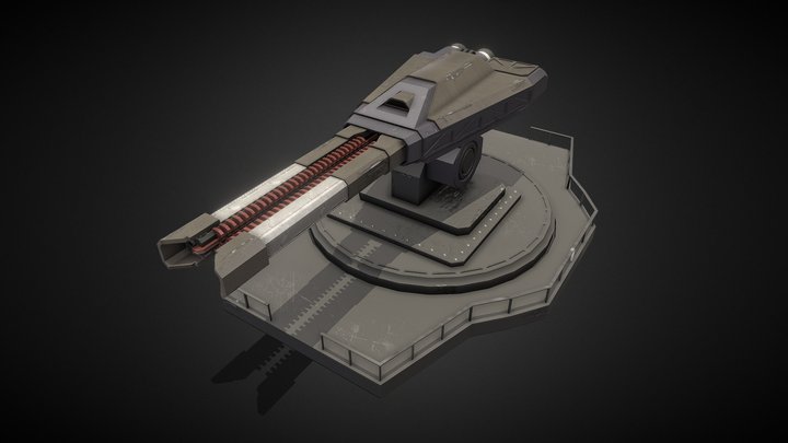 Railgun Turret 3D Model