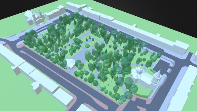 Suwałki - Park Miejski 3D Model