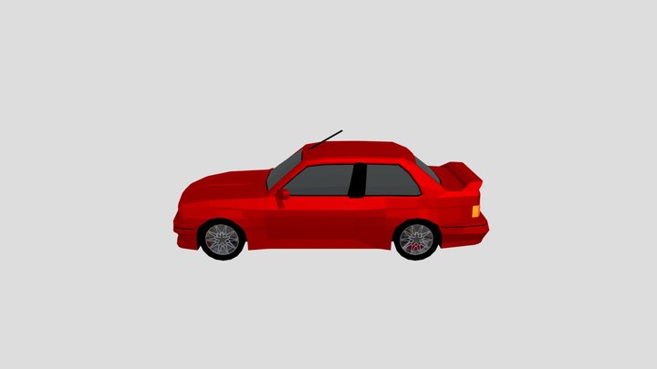 BMW EO3 Low Poly 3D Model