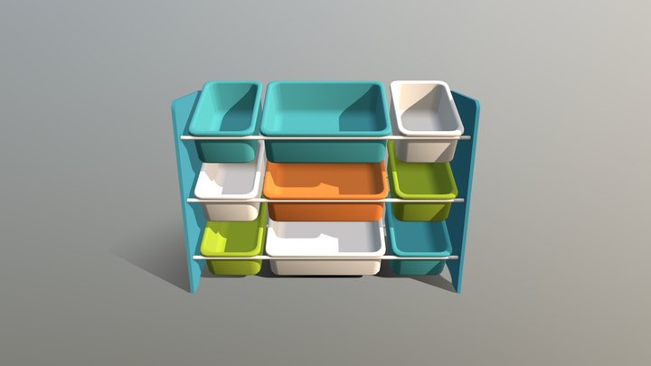 Zoo - 9 Boxes Organizer 3D Model