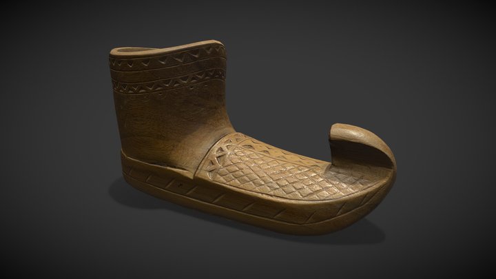 Wooden Shoe Photogrammetry Scan 3D Model
