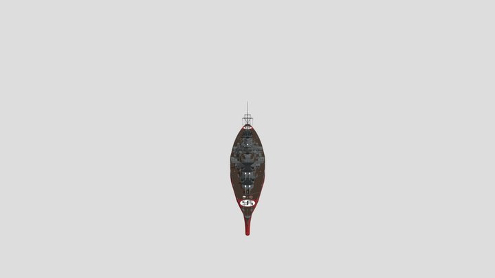 Bismarck-battleship-mod-1940 3D Model
