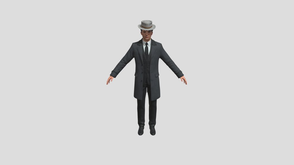 Rigged Male Mafia Character