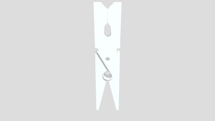 clothespin (low poly) 3D Model