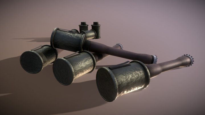 WW1 Stielhandgranate, Stick Grenade 3D Model