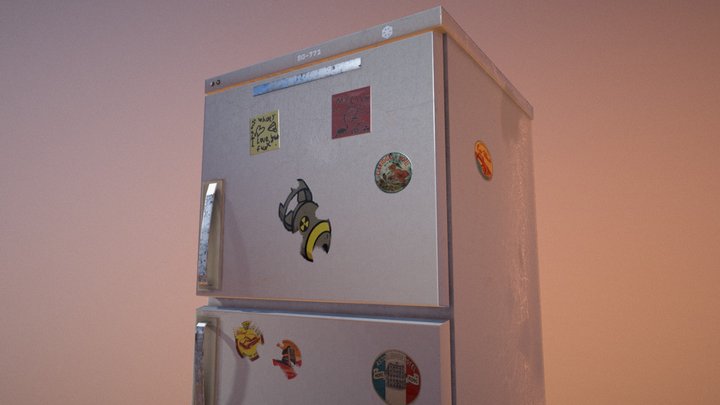 Refrigerator (low-poly) 3D Model