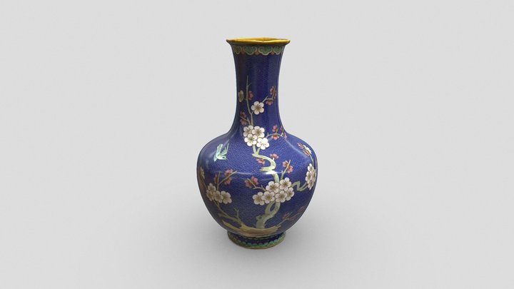 Asian Oriental Porcelain Vase 3D Model