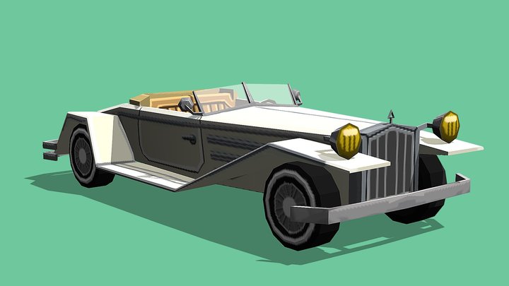 Classic Car LowPoly – Free 3D Model STL