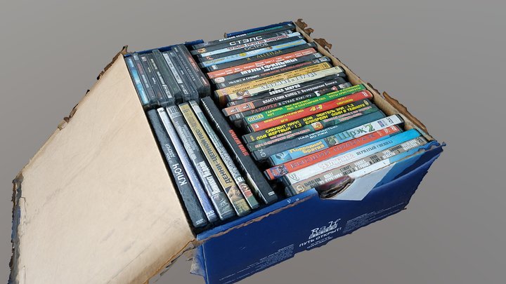 Box with dvd's – Gratis 3D-model STL