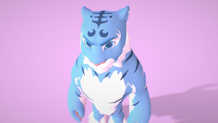 Tiger Blue 3D Model