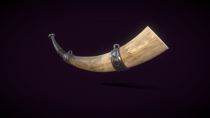 Cuerno Low Poly By Antonio 3D Model