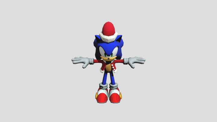 Mobile - Sonic Runners - Sonic the Hedgehog Xmas 3D Model