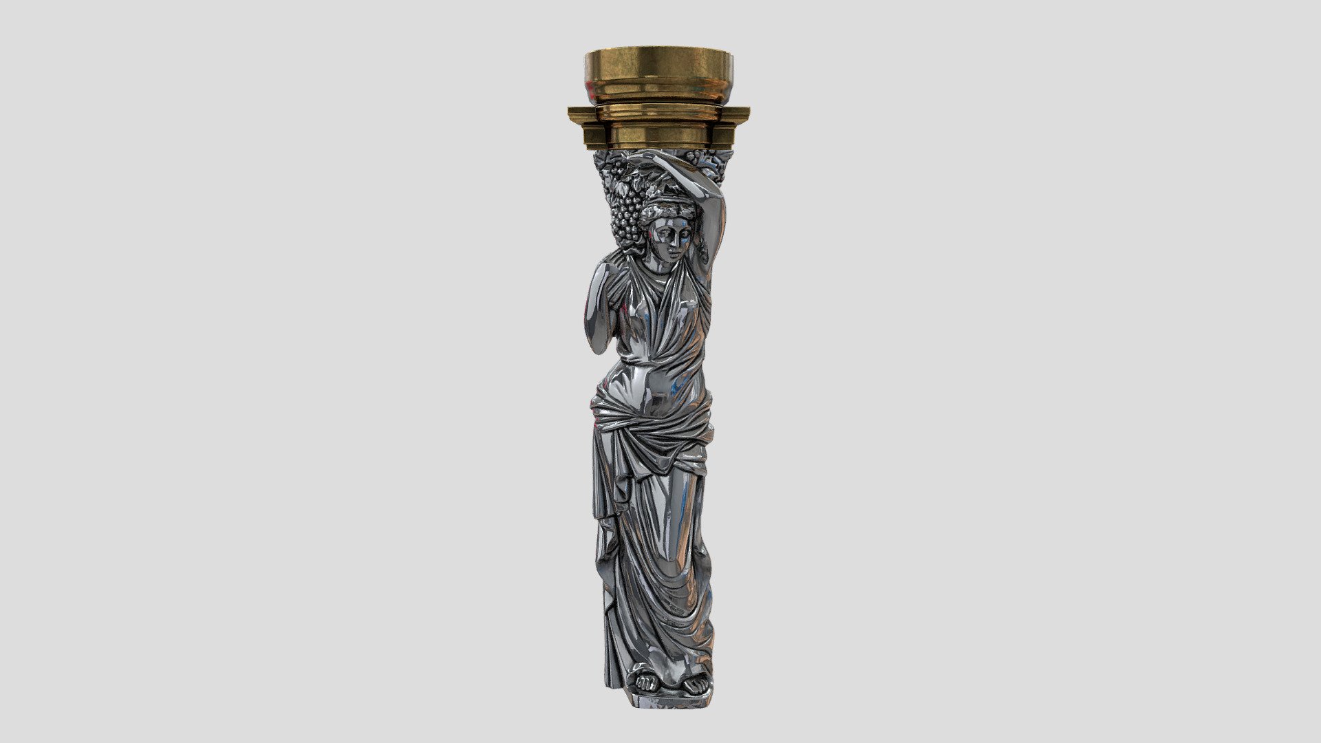 Woman metal statue