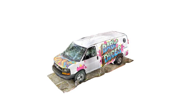 Graffiti Van 3D Model