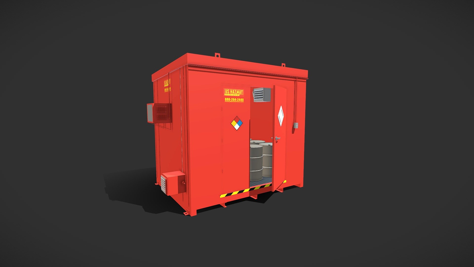 1008 Hazmat Storage Rental Unit 3D model by US Hazmat Rentals