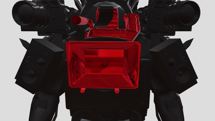 Evil simp camera man 3D Model