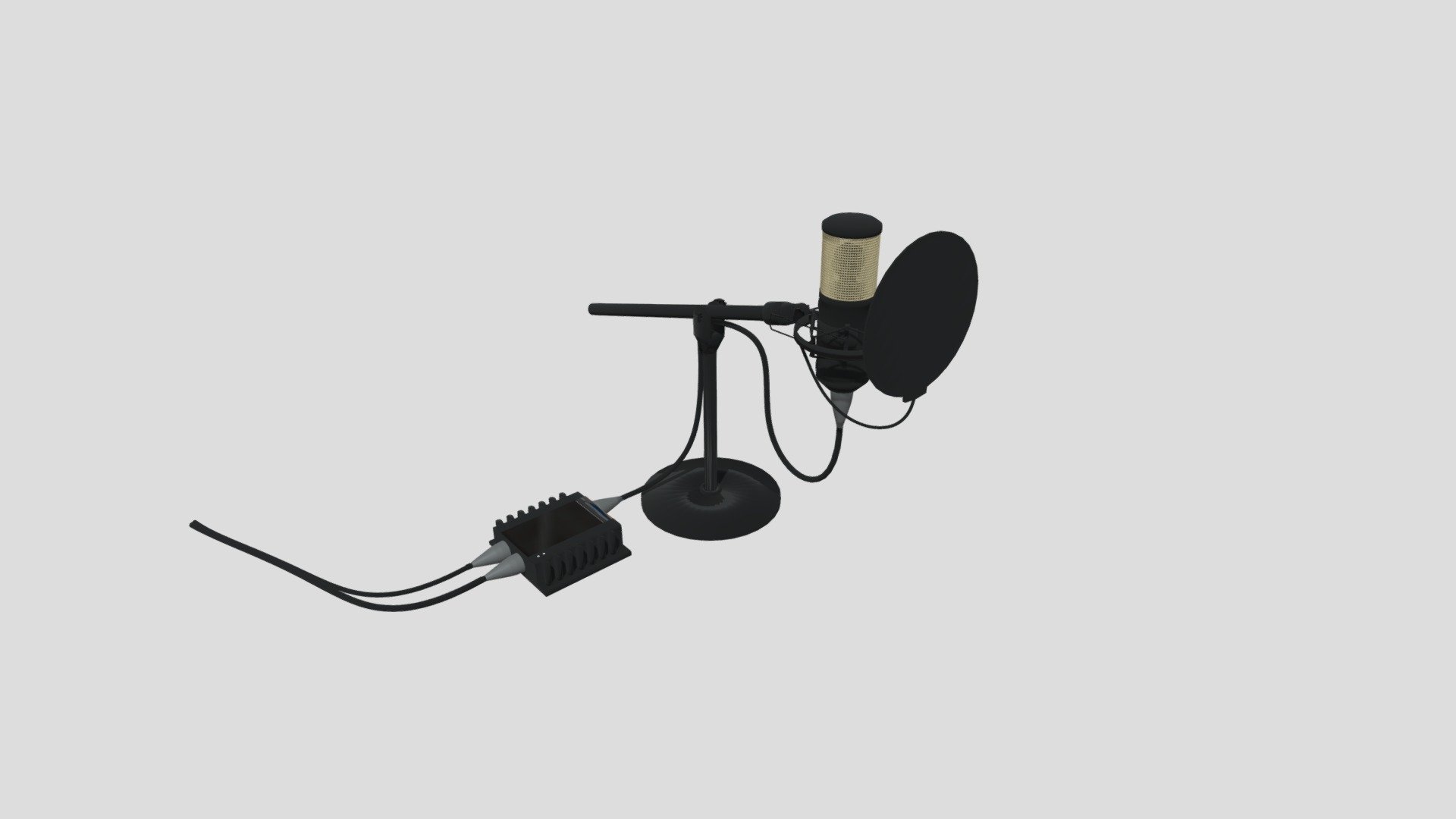 Condenser MIC with phantom power Download Free 3D model by luamdev