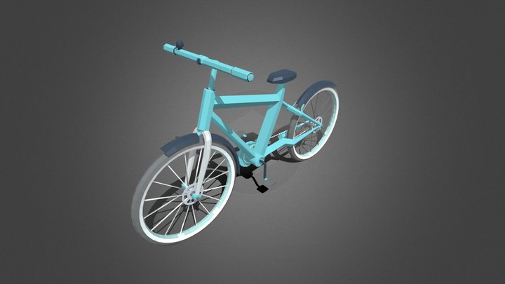Low poly bicycle 3D Model