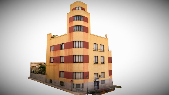 Merín Building, International Style (1930) 3D Model