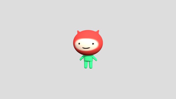 Cute_Alien_Colored 3D Model