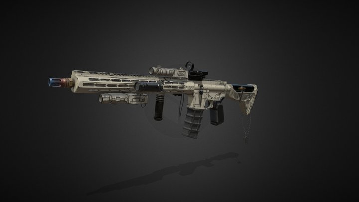 Tactical Rifle AR116 3D Model
