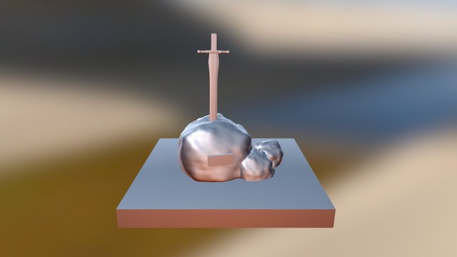 Sword In A Rock 3D Model
