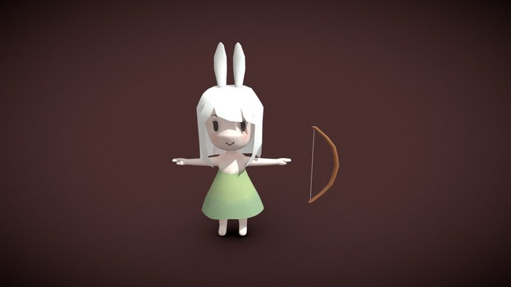 Chibi Bunny 3D Model