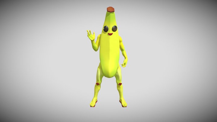 Fortnite Inspired Banana 3D Model