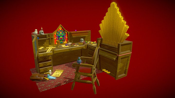 DAE Artisan's Desk - Holy Messanger 3D Model