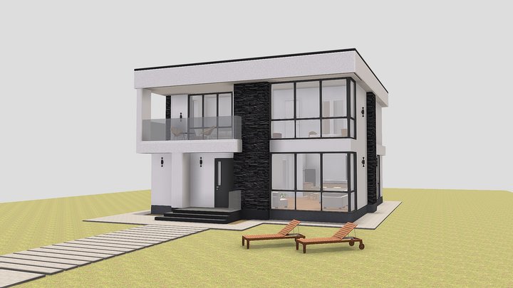 Модель дома Санторини 195 м2 3D Model