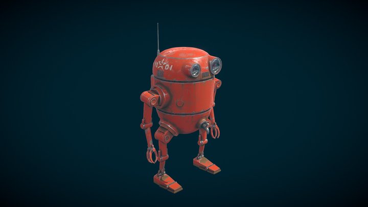 Soviet robot concept 3D Model