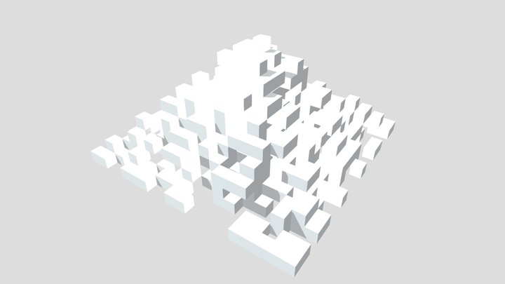 Voxel Maze Pyramid 3D Model