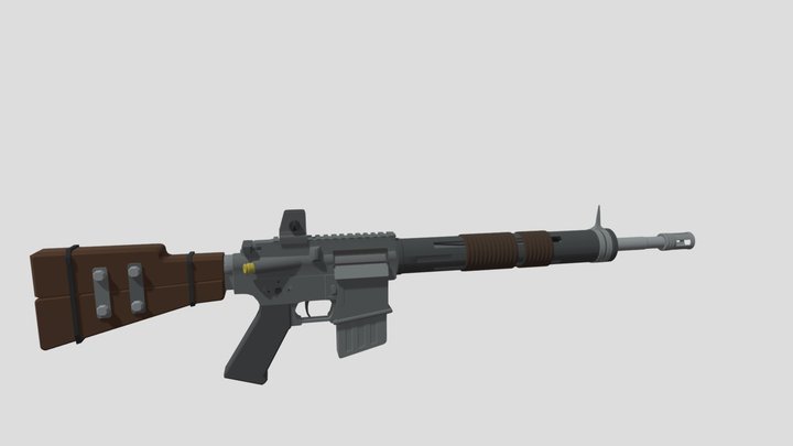 Scrap M4a1 3D Model