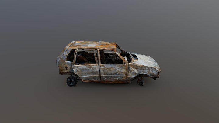 Burned Car 3D Model