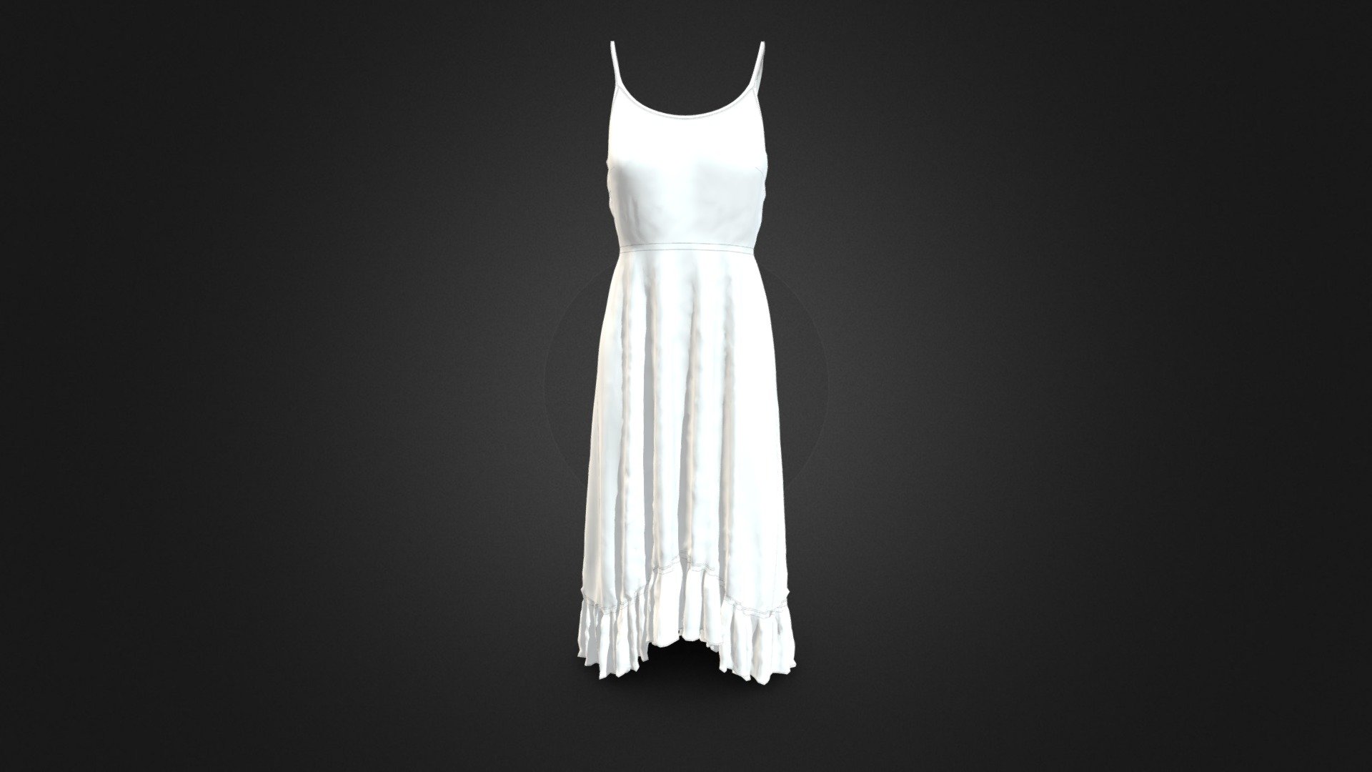 Hem frill bustier dress - Buy Royalty Free 3D model by number1d3d ...