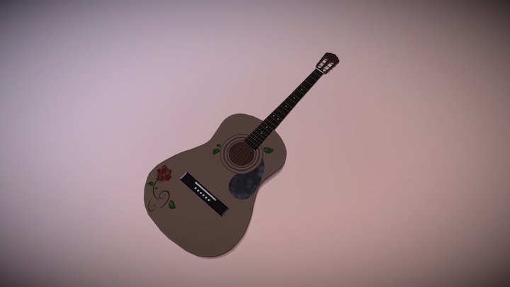 Guitar Model (Music Room) 3D Model