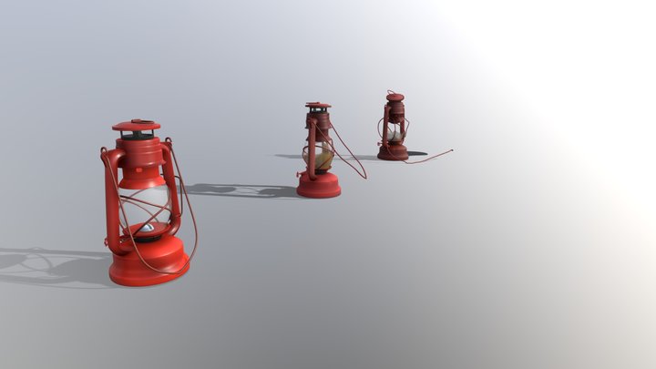 Vintage Kerosene Lantern - 3D Evolution Series 3D Model