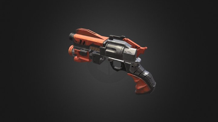 Wasteland style machine Revolver 3D Model